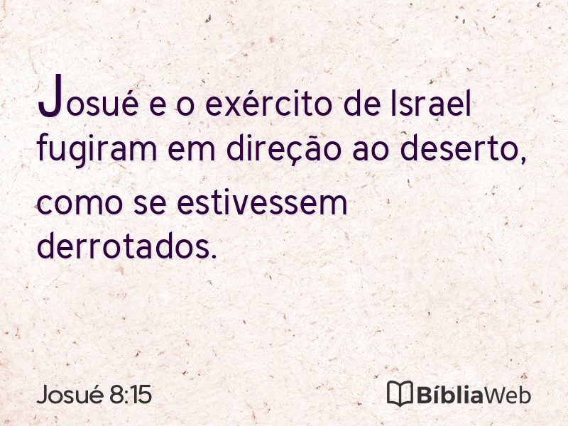 Josué 8:15 em imagem para compartilhar