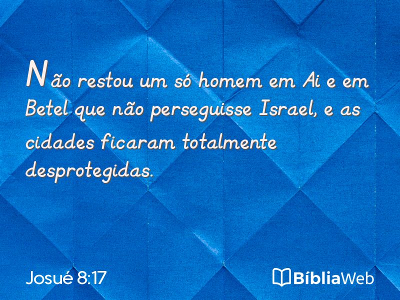 Josué 8:17 em imagem para compartilhar