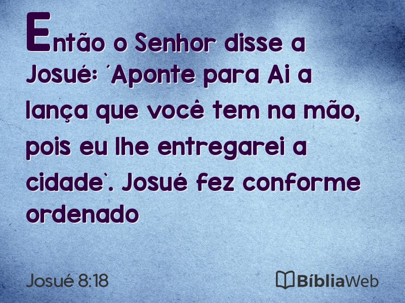Josué 8:18 em imagem para compartilhar