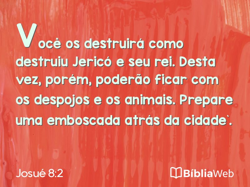 Josué 8:2 em imagem para compartilhar