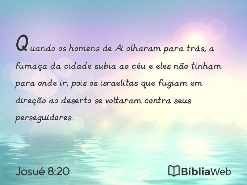 Josué 8:20 em imagem para compartilhar