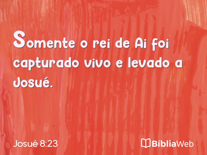 Josué 8:23 em imagem para compartilhar