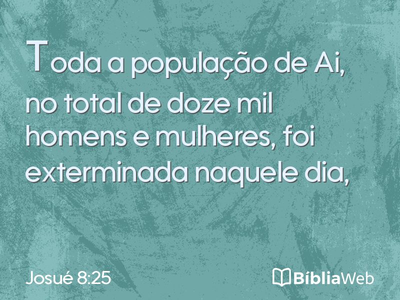 Josué 8:25 em imagem para compartilhar