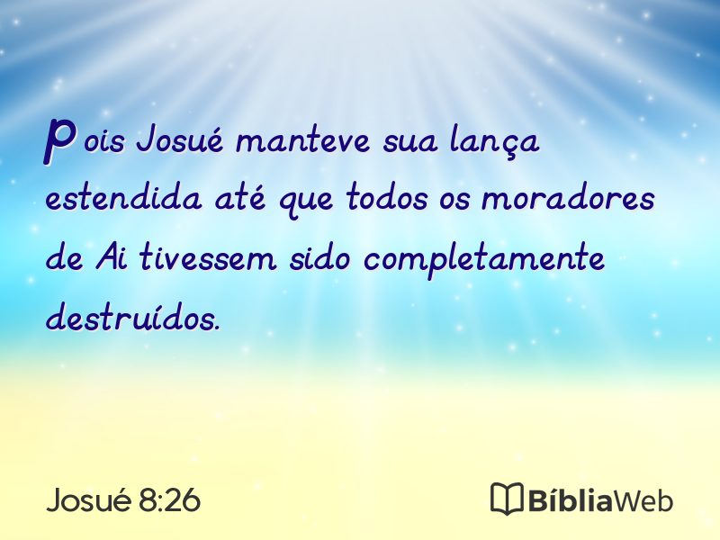 Josué 8:26 em imagem para compartilhar