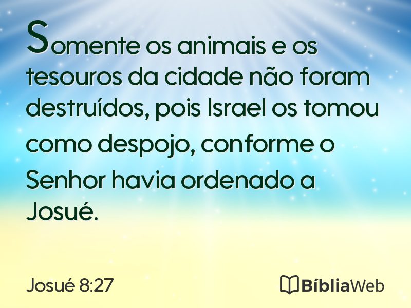 Josué 8:27 em imagem para compartilhar