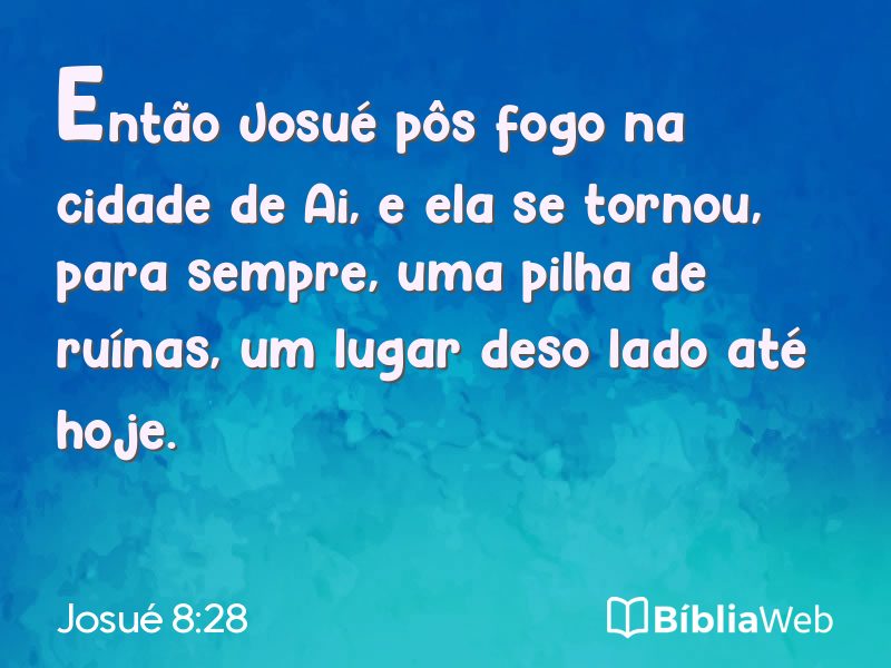 Josué 8:28 em imagem para compartilhar