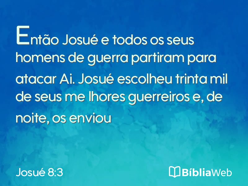 Josué 8:3 em imagem para compartilhar