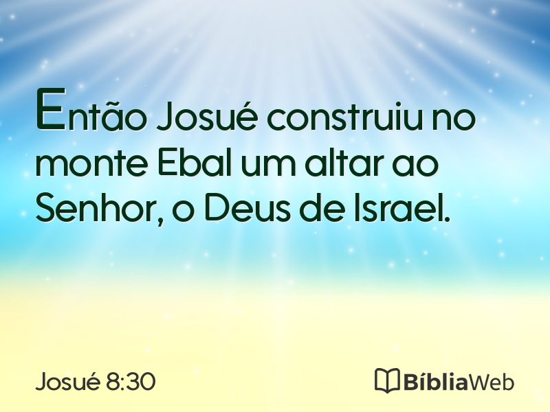 Josué 8:30 em imagem para compartilhar