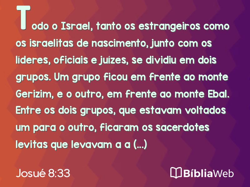Josué 8:33 em imagem para compartilhar