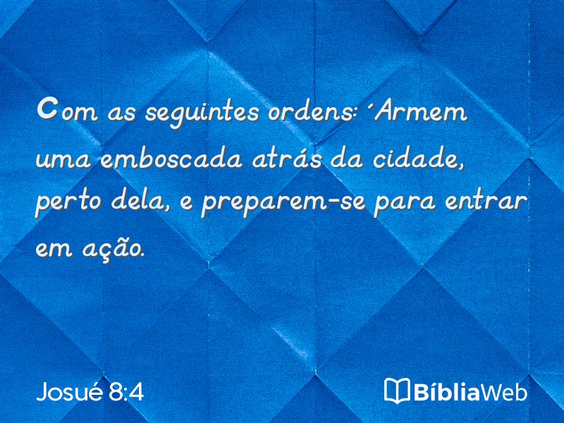 Josué 8:4 em imagem para compartilhar