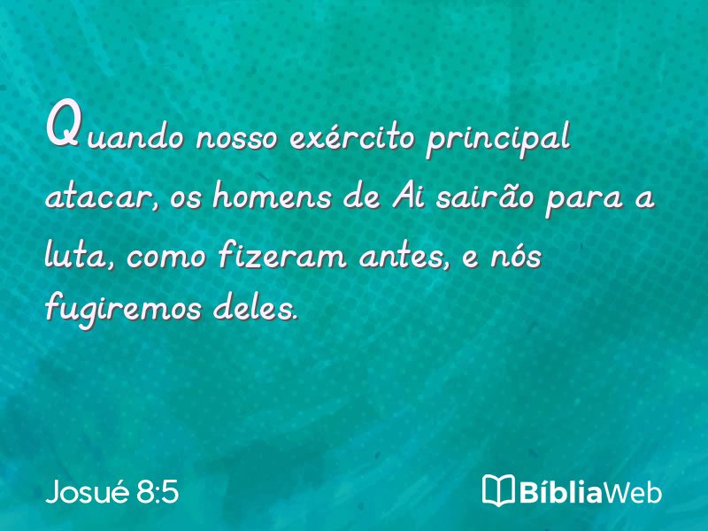 Josué 8:5 em imagem para compartilhar