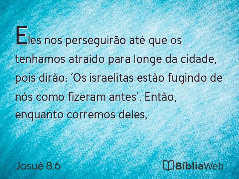 Josué 8:6 em imagem para compartilhar