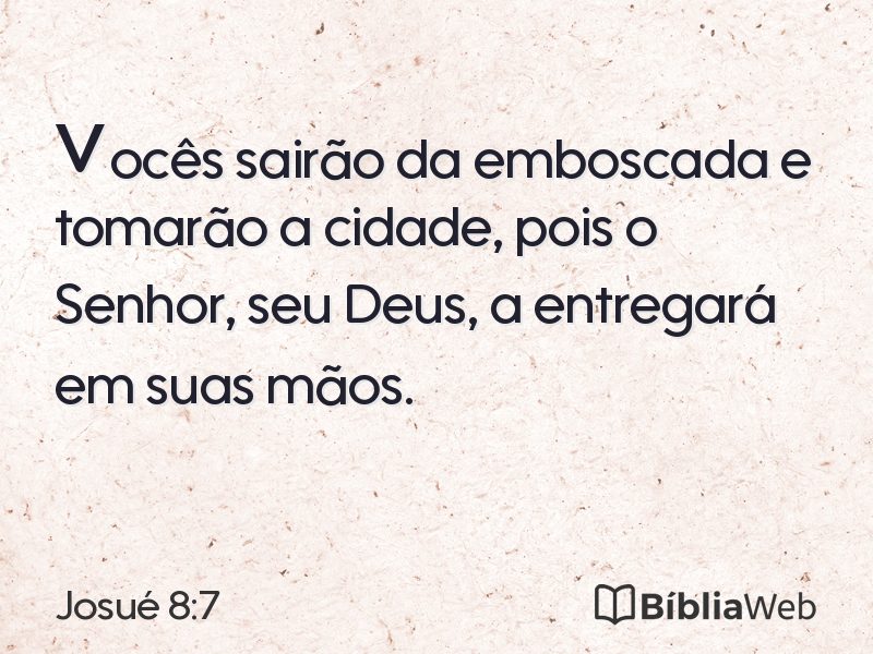 Josué 8:7 em imagem para compartilhar