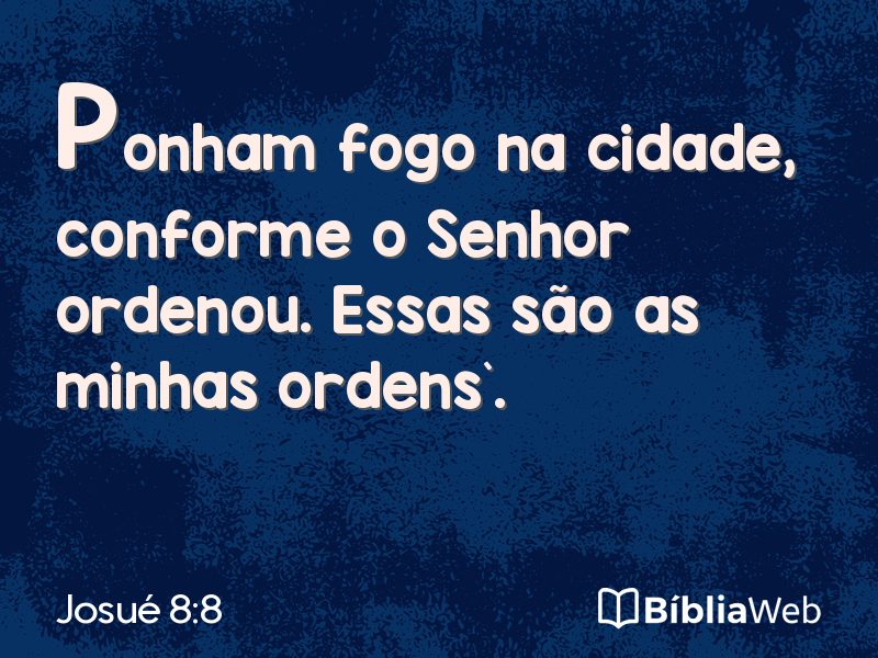 Josué 8:8 em imagem para compartilhar