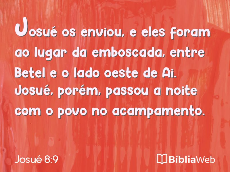 Josué 8:9 em imagem para compartilhar