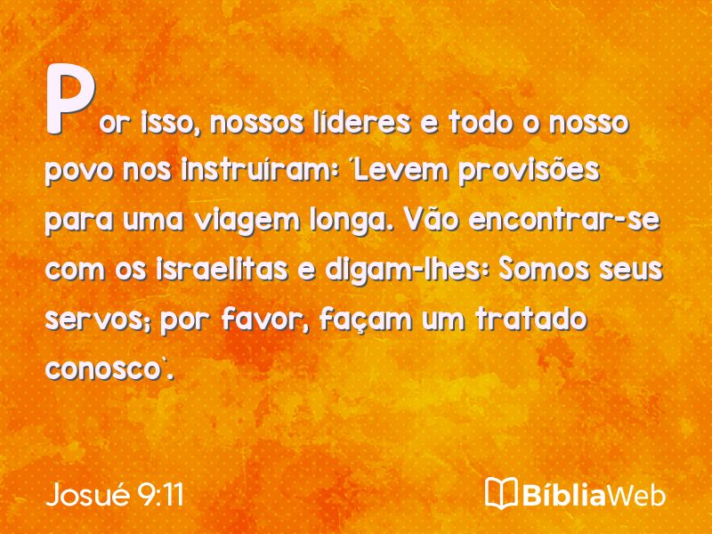 Josué 9:11 em imagem para compartilhar