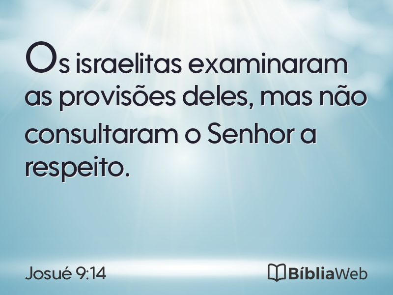 Josué 9:14 em imagem para compartilhar