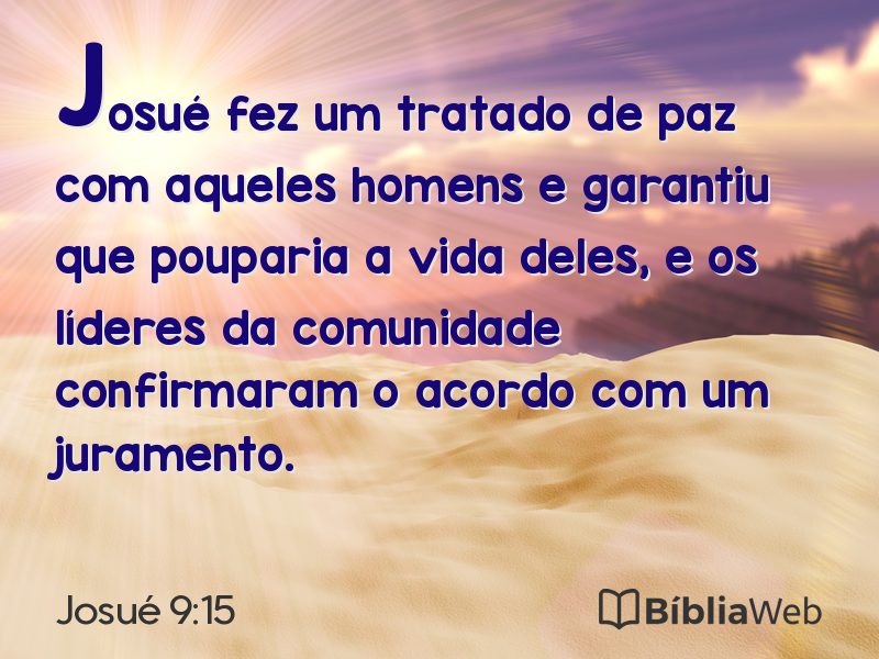 Josué 9:15 em imagem para compartilhar
