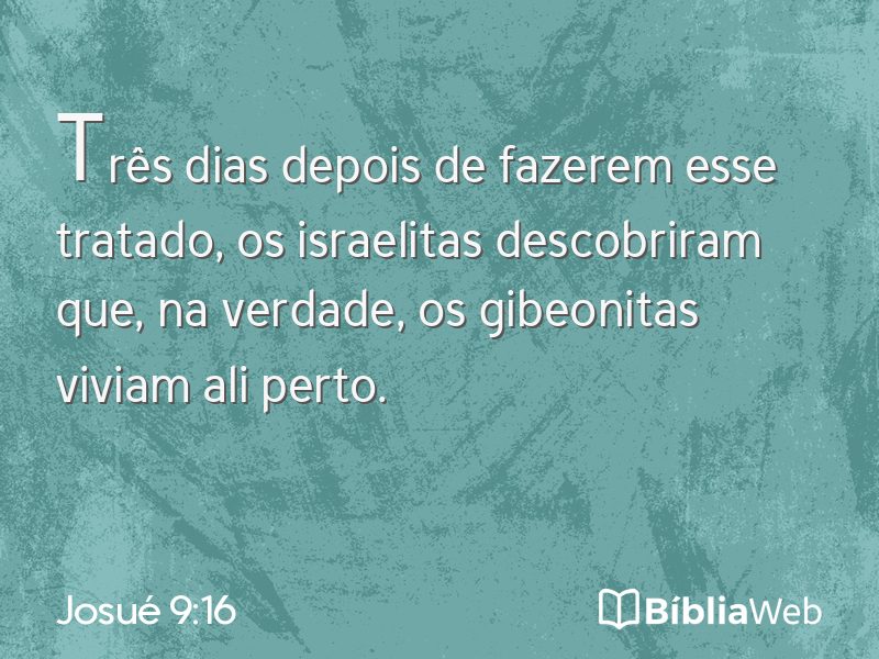 Josué 9:16 em imagem para compartilhar