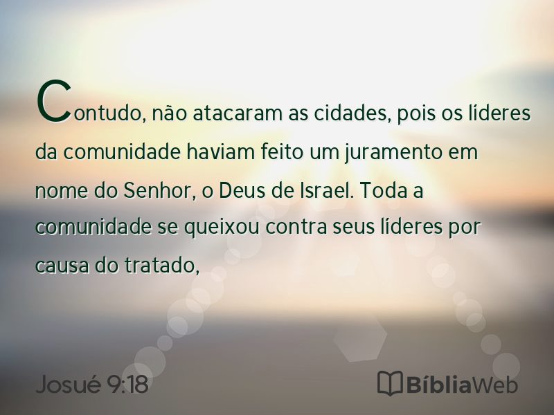 Josué 9:18 em imagem para compartilhar