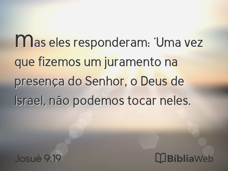 Josué 9:19 em imagem para compartilhar