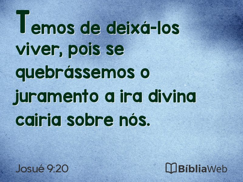 Josué 9:20 em imagem para compartilhar