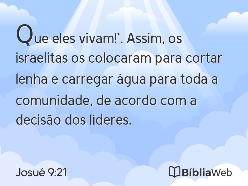 Josué 9:21 em imagem para compartilhar