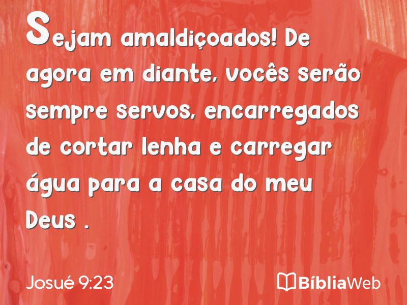 Josué 9:23 em imagem para compartilhar