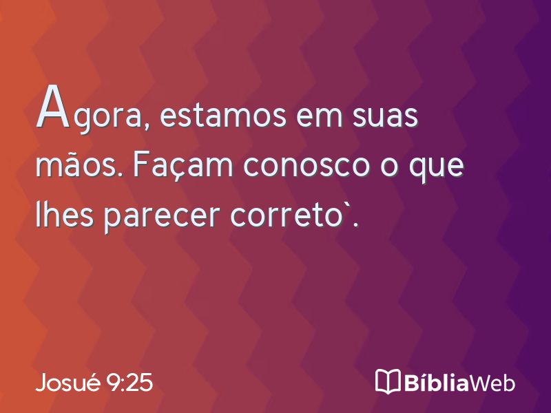 Josué 9:25 em imagem para compartilhar