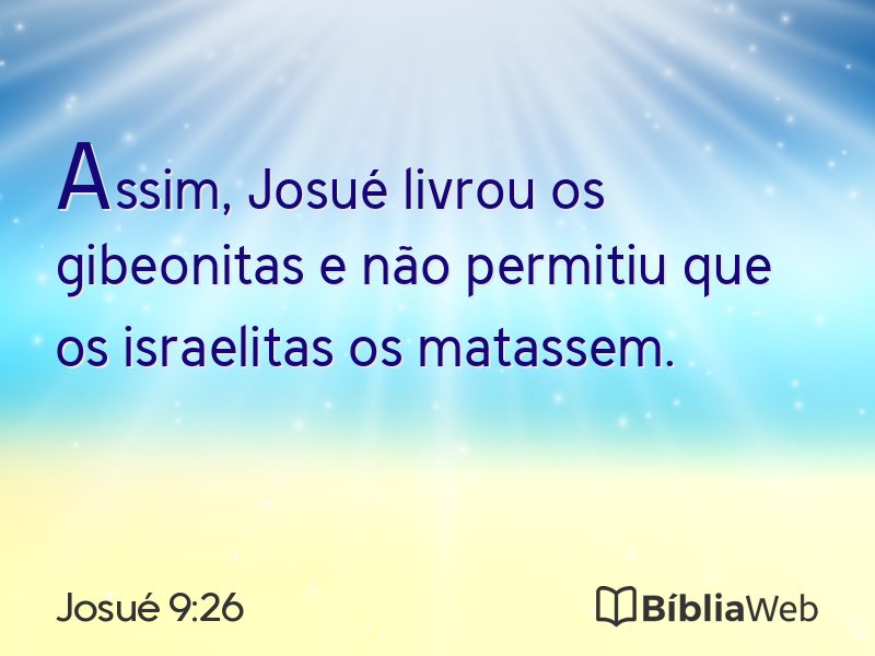 Josué 9:26 em imagem para compartilhar