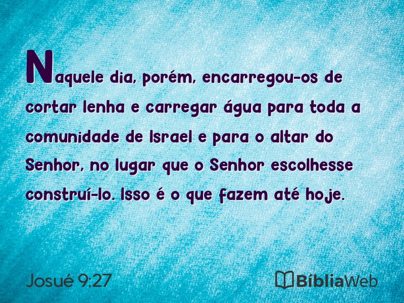Josué 9:27 em imagem para compartilhar