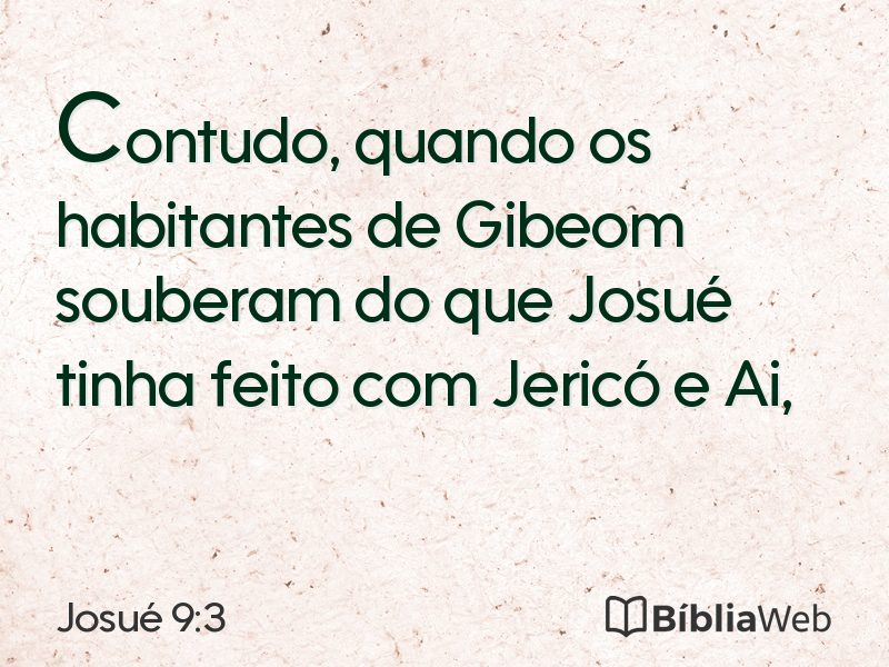 Josué 9:3 em imagem para compartilhar