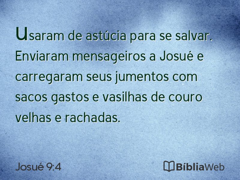 Josué 9:4 em imagem para compartilhar