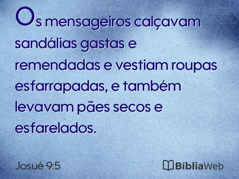Josué 9:5 em imagem para compartilhar
