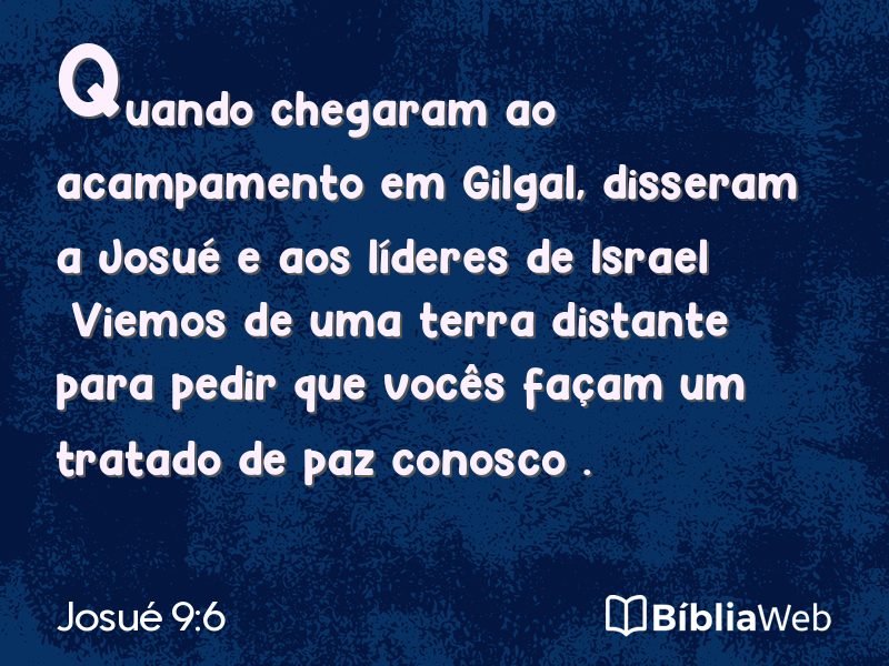 Josué 9:6 em imagem para compartilhar