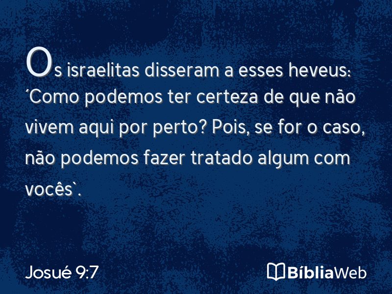 Josué 9:7 em imagem para compartilhar