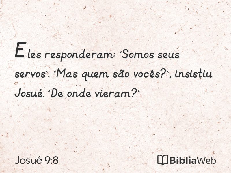 Josué 9:8 em imagem para compartilhar