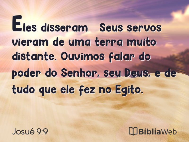 Josué 9:9 em imagem para compartilhar