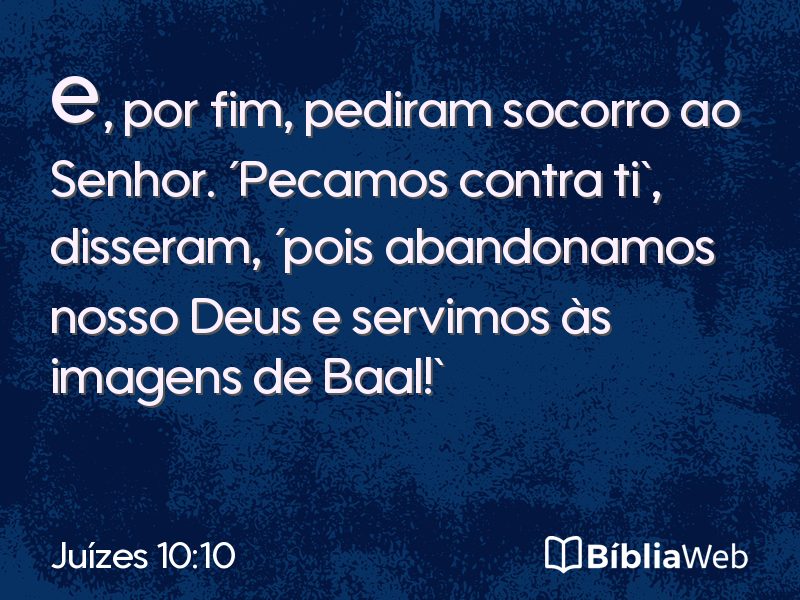 Juízes 10:10 em imagem para compartilhar