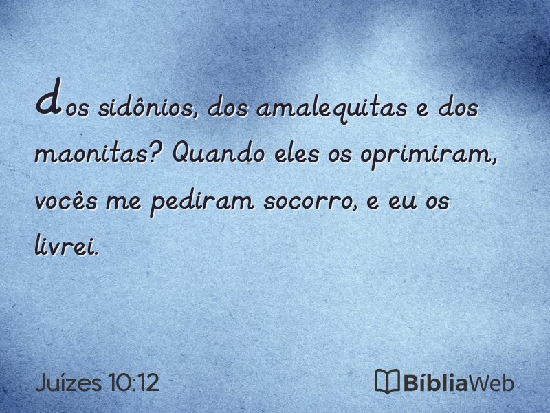 Juízes 10:12 em imagem para compartilhar