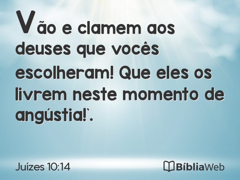 Juízes 10:14 em imagem para compartilhar