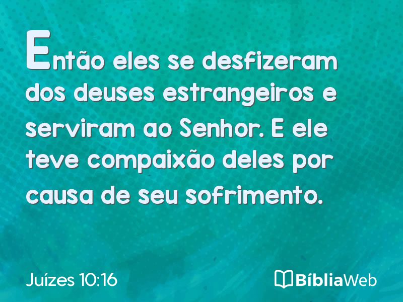 Juízes 10:16 em imagem para compartilhar