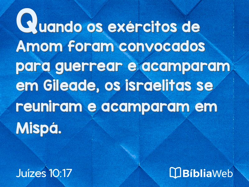Juízes 10:17 em imagem para compartilhar
