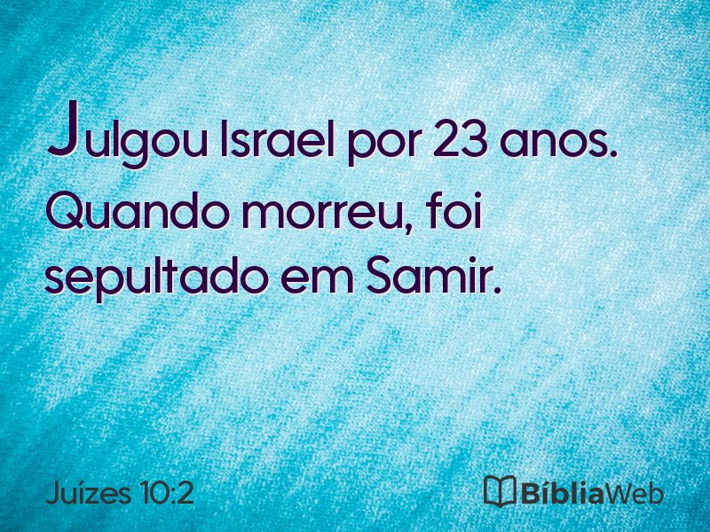 Juízes 10:2 em imagem para compartilhar