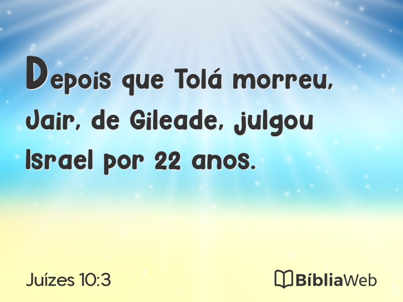 Juízes 10:3 em imagem para compartilhar