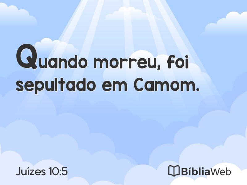 Juízes 10:5 em imagem para compartilhar