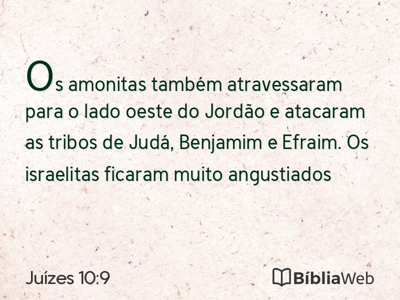 Juízes 10:9 em imagem para compartilhar