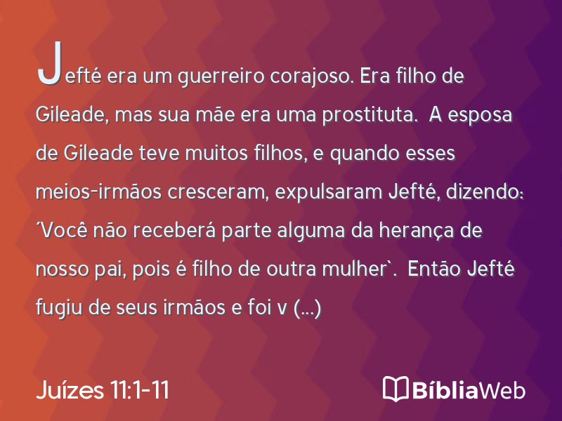Juízes 11:1-11 em imagem para compartilhar
