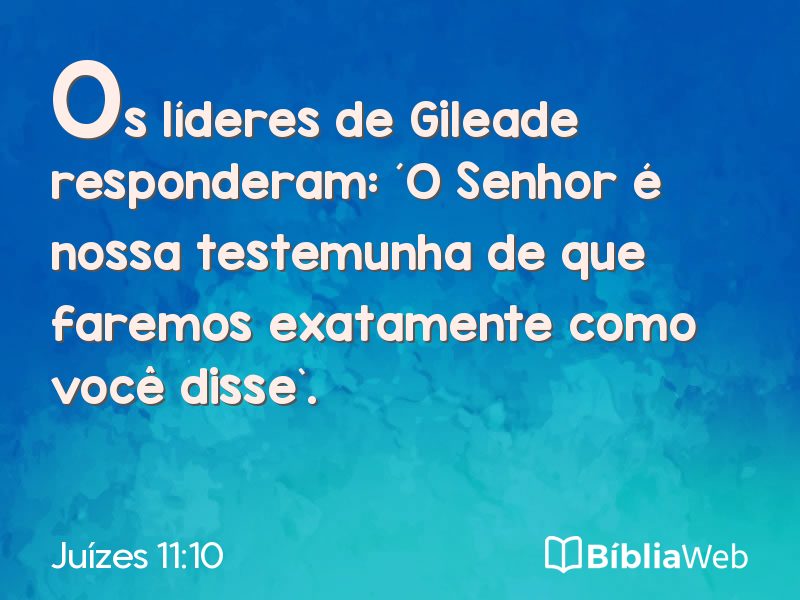 Juízes 11:10 em imagem para compartilhar