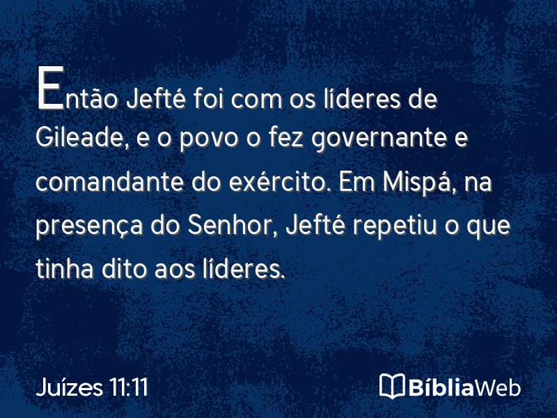Juízes 11:11 em imagem para compartilhar